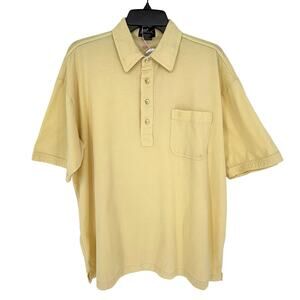 1990s Y2K Era Vintage MEROLA Men's Fashion Polo Shirt Solid Cream